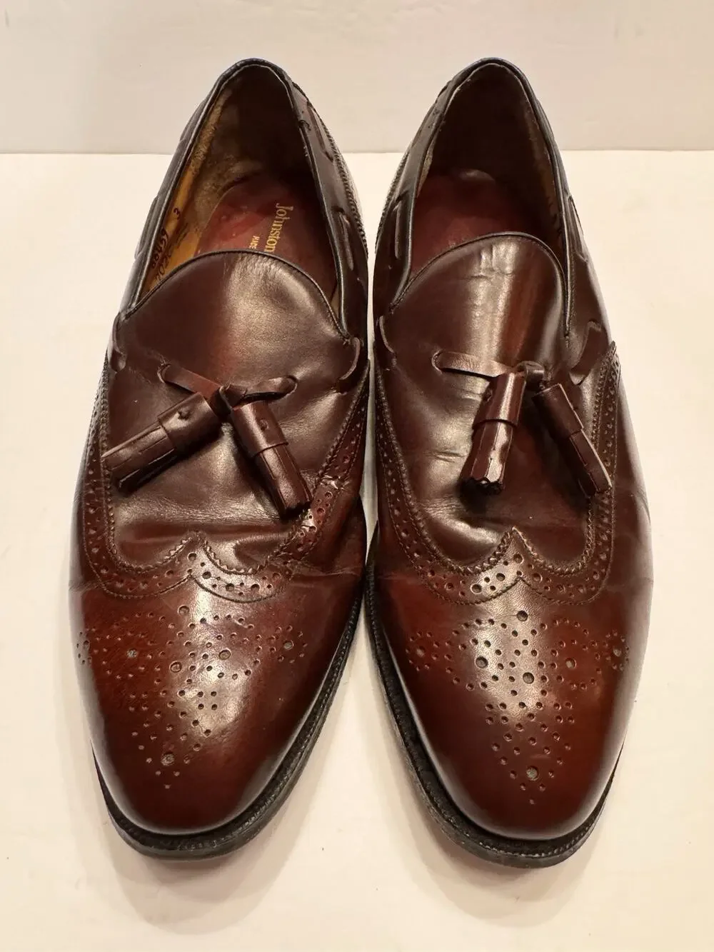 Johnston & Murphy Made in USA wingtip /kiltie tassel loafers, style 59-13030